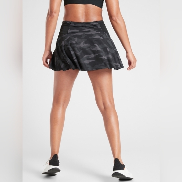 Athleta Match Point Skort Mini Skirt Camo Gray Black Size Small - Picture 2 of 13
